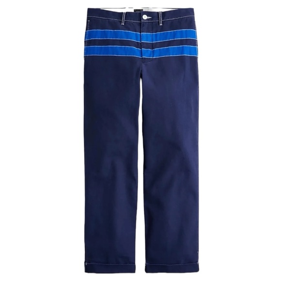 J. Crew Cotton Canvas Sailing Pant/Applied Stripe - Picture 1 of 16